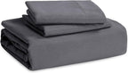 Bedsure Dark Grey Duvet Cover King Size - 3 Pieces Prewashed Cotton-Like Extra Soft Bedding Set, Includes 1 Duvet Cover 104x90 Inches with Zipper Closure & 2 Pillow Shams, Comforter Not Included