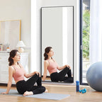 30x72inch Bathroom Mirror, Black Rectangle Mirror with Thin Frame, Large Rectangular Wall Mirror for Bathroom, Living Roomm, Hair Salon, Big Farmehouse Mirror Hang Horizontal/Vertical