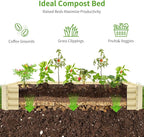 Land Guard 8×4×1ft Galvanized Metal Raised Garden Bed, Metal Planter Kit Box Outdoor for Deep-Rooted Vegetables, Flowers, Green and Herbs (Cream Yellow)…