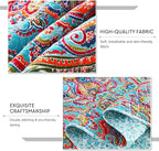 Travan 3-Piece Bedspread Quilt Set Oversized Reversible Quilted Bedding Cotton Coverlet Set with Shams, Gorgeous Floral Pattern, Twin Size