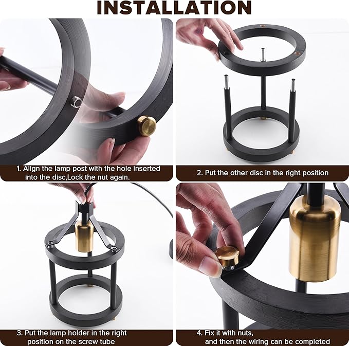 MO&OK Chandelier Vintage Pendant Light Fixture, Wood Color Farmhouse Wooden Metal Chandeliers, Open Frame Hanging Lighting for Diningroom,Bar, Entrance Hall, Kitchen Island H10.6 xD6.7-1 Light