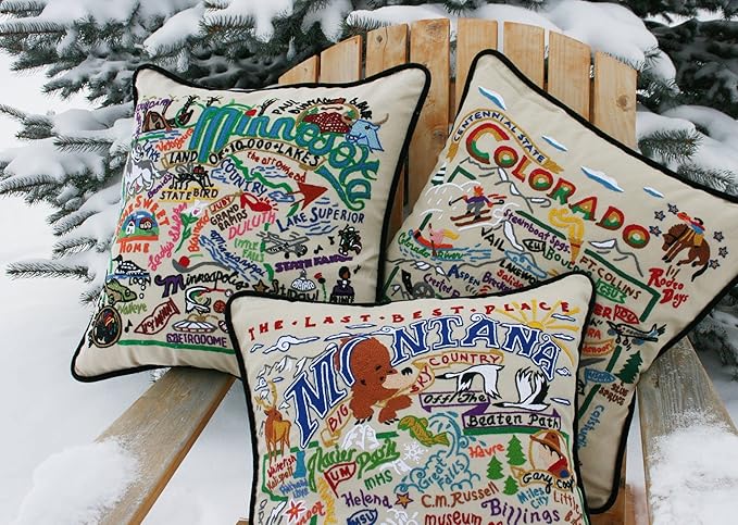Catstudio Minnesota Embroidered Decorative Throw Pillow