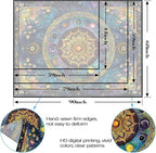 Lunerfex Mandala Solar System Tapestry Boho Tapestry for Bedroom Galaxy Tapestries Wall Hanging Living Room Wall Art and Home Decor 60x80