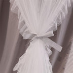 VETHIN Double Layer Princess Round Dome Canopy Bed Curtain for Girls Adults,Children Dreamy Mosquito Net,Cute Bedroom Decoration Castle Play Tent Reading Nook Canopies(Dome-Grey/White)