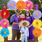 Homarkable 6 Pcs Large Tissue Paper Flowers, 20 Inch Handcrafted Giant Paper Flowers for Mexican Party Summer Wedding Birthday Backdrop Baby Shower Nursery Craft Outdoor Wall Decor
