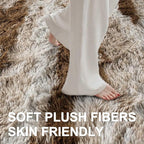 8x10 Ft Extra Large Shag Rugs for Living Room, Tie Dyed Ultra Soft Fluffy Furry Area Rugs for Bedroom Indoor Floor, Aesthetic Carpet for Kids Home Decor (Khaki)