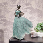 Guichifun Fairy Statue Collection Home Decoration - 22IN Leaf Angel Girls Resin Large Home Decor for Outside or Inside Rustic Garden Outdoor Yard Fantasy Figurines Gift 13.75 x 8.75 x 22 Inch