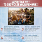 JUZARI 10 Pack 5x7 Magnetic Picture Frames for Refrigerator - Magnet Picture Frames for Fridge - Magnetic Photo Sleeves - Magnetic Photo Frames - Magnetic Picture Holder - Locker Magnet Frames