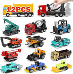 ZHFUYS 12PCS Metal Mini Cars Toy for Kids, Toy Cars for Kids, Trucks Toy Vehicles Set for Toddlers, Party Favors for Toddler Toys,Educational Play, Birthday Gift for Boys Girls