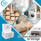 500 Gram Moisture Absorber Hanging Bags 3 Pack - 17.6 oz Fragrance-Free Large Dehumidifier for Closet, Bathroom, Bedroom – Double Leak-Proof Design & Dual-Sided Absorption