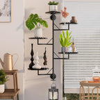 Rotating Wall Plant Shelves Versatile Window Plant Shelf for Indoor Plants Bathroom Living Room Use Wall Planter with Durable Metal Material 5 Pots
