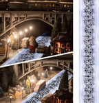 Jetec 2 Pcs Christmas Village Accessories Christmas Brick Snow Road Village Street Mat Decorations Snow Brick Mat for Home Garden Landscape, 4.7 x 47.2 Inch(Fresh Style)