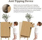 53" Long Dresser for Bedroom, 6-Drawer Dresser with Fluted Fronts, Wide Wood Chest of Drawers, Smooth Metal Slides, Stable Base, Modern Clothes Storage Cabinet for Living Room, Hallway