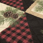 Donna Sharp Cardinal Pine Polyester Bedding Set - 3-Piece Queen Size Quilt Set - Includes 1 Quilt and 2 Standard Pillow Shams - Machine Washable - Traditional Design