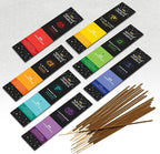 Mecka Sacred Chakra Incense Sticks Gift Set | 140 Insence-Sticks for Yoga, Aromatherapy and Relaxation | 7 Unique Aligning Scents for Meditation and Good Vibes | Premium Slow Burn Natural Insenses