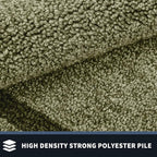 PURRUGS Dirt Trapping Door Mat 24" x 84", Non-Slip/Skid Machine Washable Entryway Rug, Shoes Scraper, Area Rug, Super Absorbent Welcome Mat for Muddy Wet Shoes and Paws, Budding Green & Sage Green