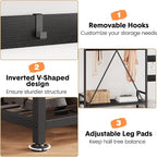 IDEALHOUSE Parent-Child Coat Rack Shoe Bench Hall Tree with Bench and Shoe Storage Industrial Coat Tree Entryway Large Organizer with Shoe Rack, Storage Cubbies, Hooks, and Top Shelf