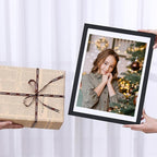 Vittanly 12x16 Picture Frames Set of 9, Shatter Resistant Plexiglass, Display 11x14 Pictures with Mat or 12x16 without Mat, Photo Frames for Wall Mount, Engineered Wood, Black