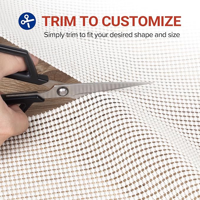 Non-Slip Rug Pad Gripper 4x6 Feet, Anti Skid Mat for Under Area Rugs, Keeps Rugs in Position and Safe, Thick Cushioned Carpet Pad for Hardwood Floors Protection