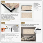 SIGNWIN 36"x72" Extra Large Framed Wall Art Vintage Botanical Sketch with Detailed Floral Pattern, Classic Nature Illustration for Home Living Room Bedroom Decor (Frame Assembly Required)