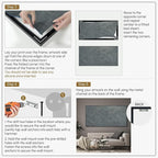 SIGNWIN 24"x46" Extra Large Framed Wall Art Gray School of Fish Minimalist Ocean-Inspired Marine Life Illustration for Home Living Room Bedroom Decor (Frame Assembly Required)