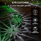 Solar Lights Outdoor Waterproof, Stainless Steel LED Landscape Lighting, Solar Garden Lights Solar Powered, Outdoor Solar Lights for Yard, Pathway, Walkway, Patio , Lawn - 12 Pack ( Cold White )