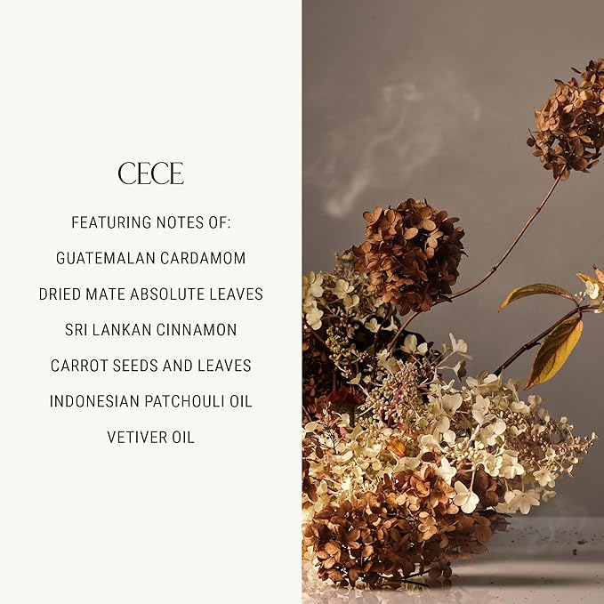 Homecourt Luxury Scented Candle, Cece Scent, 60-Hour Burn Time, Soy Wax Blend, Organic Cotton Wick, Kiln-Fired Reusable Ceramic Vessel, 8 Oz, 2.0