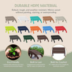 WestinTrends Dylan Outdoor Patio HDPE Adirondack Ottoman Footrest, Dark Brown