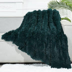 GONAAP Fuzzy Faux Fur Throw Blanket Dark Teal Super Soft Cozy Plush Fuzzy Shaggy Blanket for Couch Sofa Bed (Dark Teal, Throw(50"x60"))