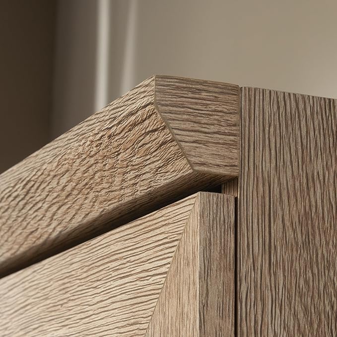 HomePlus Kitchen Pantry Storage Cabinet with Adjustable Shelves, Laundry Bathroom Storage Cabinet, Brushed Oak Finish