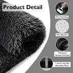 8x10 Fluffy Area Rugs for Living Room,Shag Area Rug for Bedroom,Black Soft Fuzzy Rug Non-Shedding Indoor Plush Carpet for Kids Bedroom Nursery Home Decor