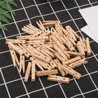 DECORA 45mm Sturdy Heavy-Duty Wooden Clothespins for Photo Clips Scrap Booking Crafts Gift Wrapping,100 Pieces