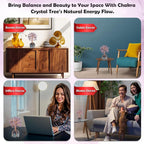 Amethyst Crystal Tree with Fluorite Rough Base Tree of Life Decor for Shelf, Bedroom, Birthday Gifts for Women, Sister Gifts, Birthday Gifts for Mom, Cute Home Decor Purple Decor Housewarming Present