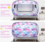 Bed Tent Full Bed Canopy Portable Dream Tent for Adult Indoor Sleeping Tents with 2 Doors Breathable Private Space Tents, Unicorn