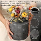 Farmhouse Vase for Home Decor, Vintage Rustic Terracotta Flower Vase Suitable for Home Decor, Living Room, Shelf, Dining Table. 7IN（Frosted Dark Blue） ZSHLXM