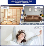 King Size Wedge Pillow for Headboard Gap Filler Nora Pillow Wedge Long Wedge Pillow for King Size Bed Gap(0-8") Between Mattress and Headboard Grey 76"x10"x6"