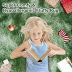 Soft Plush Shag Rug 5x7, Ultra Fluffy Rug for Living Room Bedroom, Non-Slip Fuzzy Large Area Rug for Living Room, Carpet for Girl Boy Kids, Modern Indoor Home Decor Aesthetic, Tie-Dyed Green