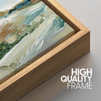 SIGNWIN Framed Canvas Print Wall Art Set Pastel Watercolor Blue Sky Mountain Range Landscape Nature Wilderness Illustrations Modern Art Decorative Scenic Relax/Calm for Bedroom - 24"x36"x3 Natural