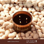 Luxury Cinnamon Scented Fall Candle - Housewarming Fall & Christmas Candle for Home - Elegant Gift for Women & Men - 100% Natural Soy Wax - Large 3 Wick Jar Candle - Up to 40 Hours Burning Time