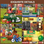 Country General Store Building Set for Adults with Lights, 1709 PCS Vintage Shop House Construction Building Block Kit, Home Decor Cabin Architecture Model for Women Men Teens Boys Girls 12+