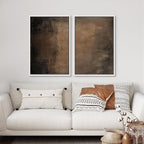 SIGNFORD Framed Canvas Print Wall Art Set Abstract Earthy Tones Modern Minimalist Abstract Shapes Illustration Modern Art Decorative Nordic Nature for Living Room, Bedroom, Office - 24"x36"x2 White