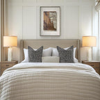 RORIANO 24'' Rustic Table Lamps Set of 2 for Bedroom Living Room, Wash White Farmhouse Vintage Desk Lamps Modern Resin Nightstand Lamps for Office Entryway End Table, 2 Bulbs Included (Wash White)