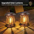 WdtPro Solar Lanterns Outdoor Hanging 4 Pack, Upgraded Bright Solar Lantern Lights Outdoor Waterproof, Solar Powered Lantern Over 12Hrs for Outside Garden Yard Patio Decor (Copper)