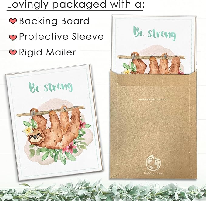 Sloth Art Prints (Set of 4) - Unframed - 8x10s | Perfect for Adding a Touch of Whimsy to Your Living Room, Bedroom, or Nursery | Ideal Wall Decor for Animal Lovers and Fans of Cute, Laid-back Decor