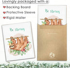 Sloth Art Prints (Set of 4) - Unframed - 11x14 | Perfect for Adding a Touch of Whimsy to Your Living Room, Bedroom, or Nursery | Ideal Wall Decor for Animal Lovers and Fans of Cute, Laid-back Decor