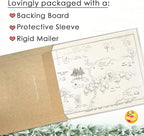 Winnie The Pooh Hundred Acre Wood Map - 11x14 Art Print (Unframed) | Neutral Nursery Decor | Kids Bedroom Wall Decor | A. A. Milne | Boys Room or Girls Room Artwork | Vintage Original Drawing