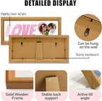 Gifts for Him/Her - Personalized Photo Frame with Love Design, Wall Mount or Tabletop Display, Romantic Gifts for Boyfriend Girlfriend Anniversary Birthday Valentine's
