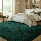 4x6 Green Fluffy Rugs for Bedroom: Dark Green Shag Fluffy Carpet, Fuzzy Furry Plush Soft Kids Baby Girls Shaggy Bedside Indoor Floor Rug for Teen Dorm Home Decor Aesthetic, Nursery(Green,4x6 Feet