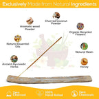 Satya Sandalwood Incense Sticks 250 gm Pack, Nagchampa Scent, Includes Raajsee Incense Holder