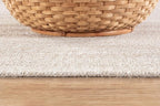CAMILSON Easy Jute Round Rug 4ft Indoor Outdoor Off-White Color Fiber Area Rugs for Living Room and Patio Rug Herringbone Boho Woven Design Easy-Cleaning Washable Outside Carpet Alfombras (4 Round)